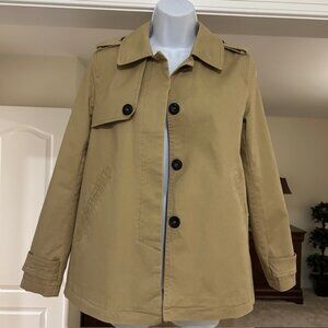 ZARA Khaki Lightweight Rain Jacket – Size XS